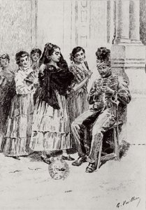 &39;Carmen&39;by Prosper Merimee ilustrado por Eugene Decisy (1866-p. 1936) de Gaston Vuillier
